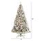 9ft. Pre-Lit Flocked West Virginia Fir Artificial Christmas Tree, Clear LED Lights
